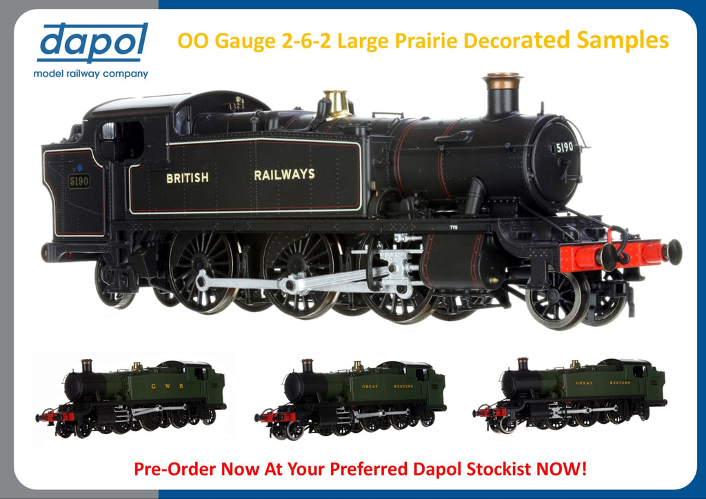 Dapol Reveals OO GWR Large Prairie Livery Samples!