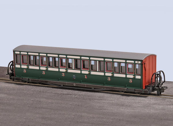 FR Short 'Bowsider' Bogie Coach - Early Preservation - Green 17