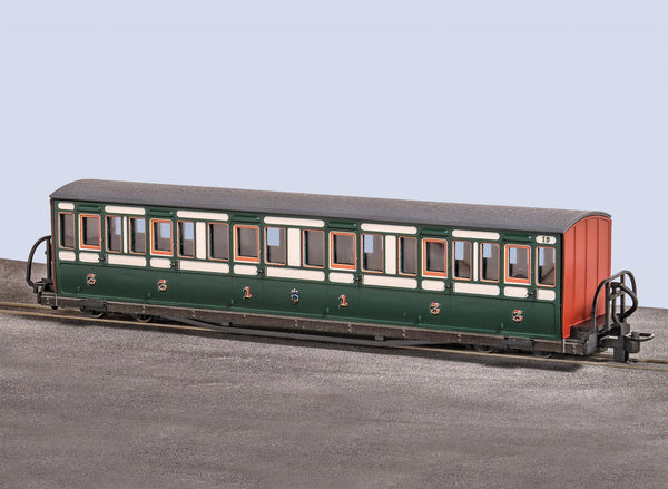 FR Short 'Bowsider' Bogie Coach - Early Preservation - Green 19