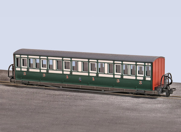 FR Short 'Bowsider' Bogie Coach - Early Preservation - Green 20