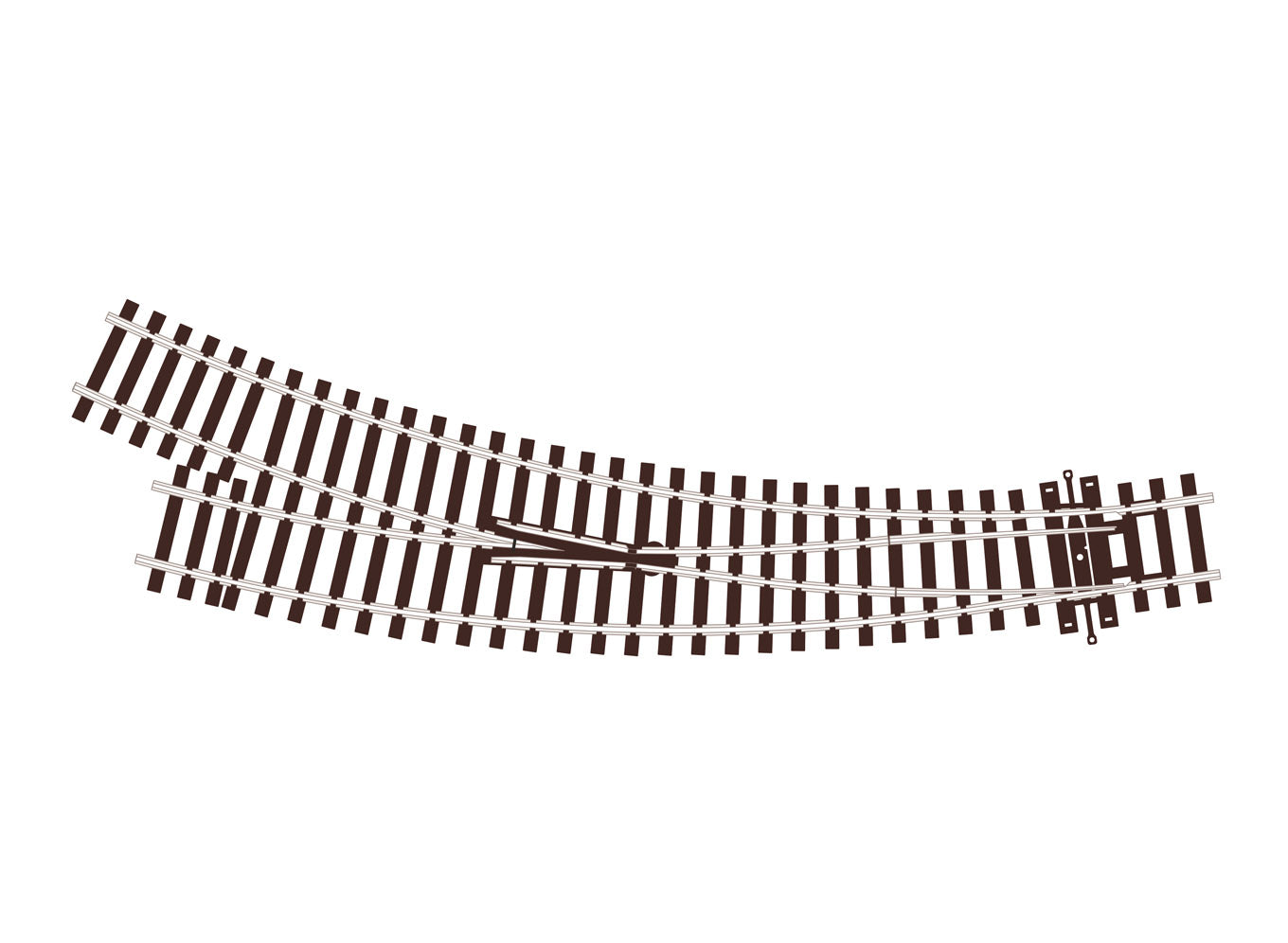 Curved Turnout, Small Radius, Right Hand