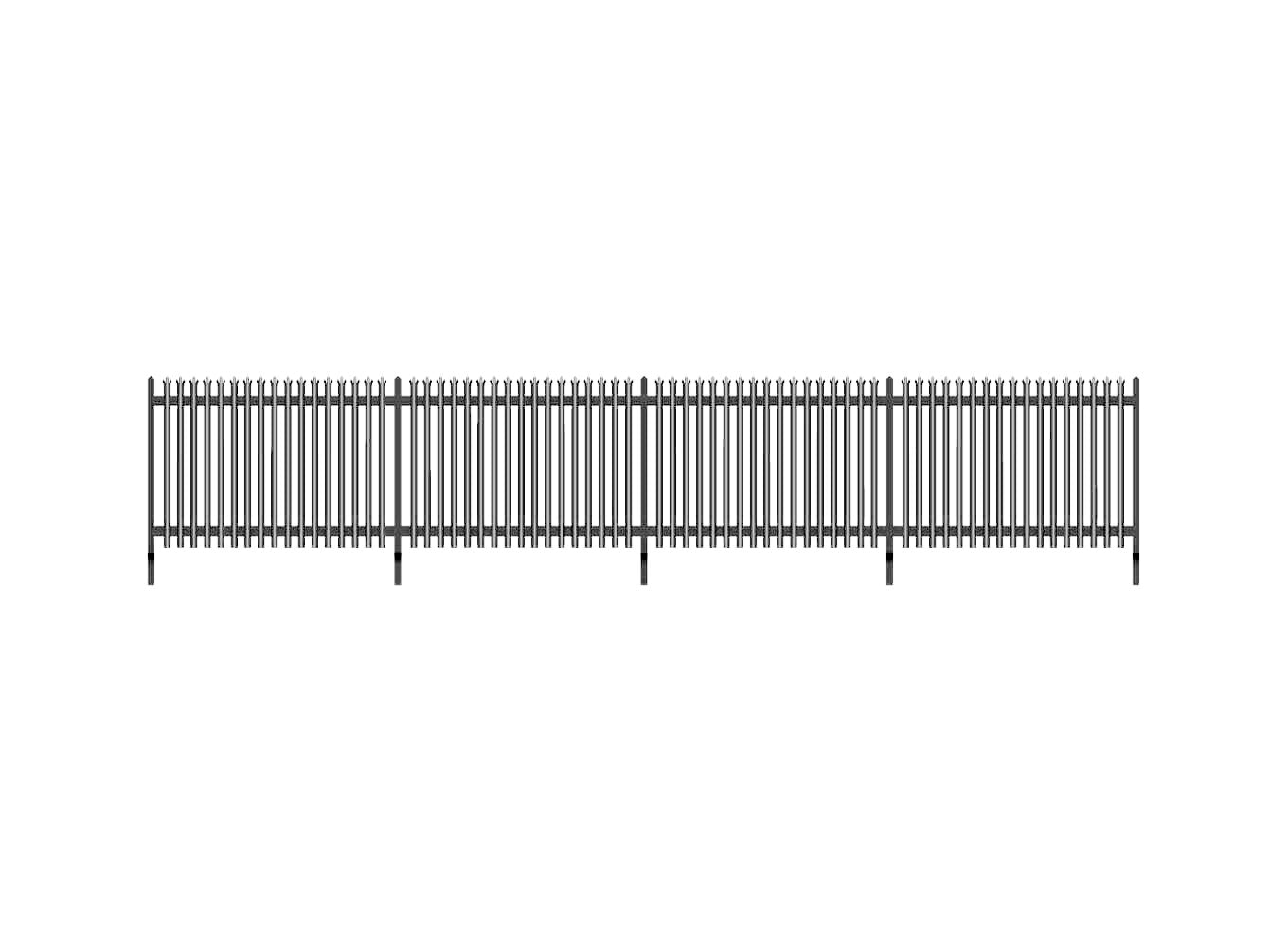 Moderner Palisadenzaun