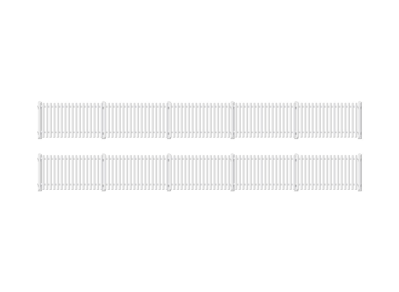 GWR Station Fencing, White