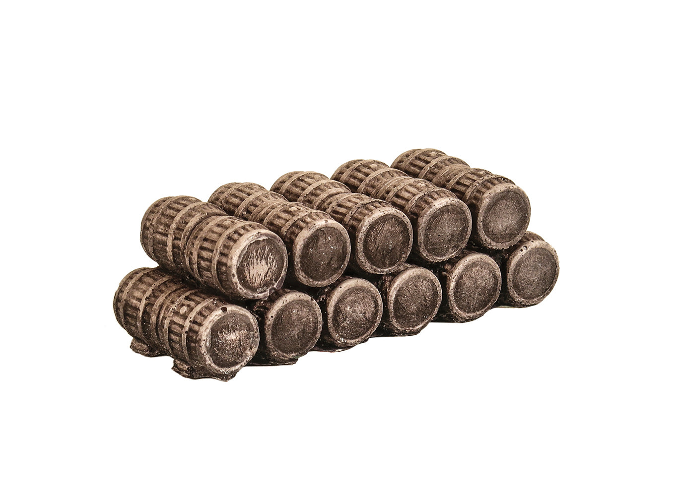 Medium Barrels, Stacked, Double Row