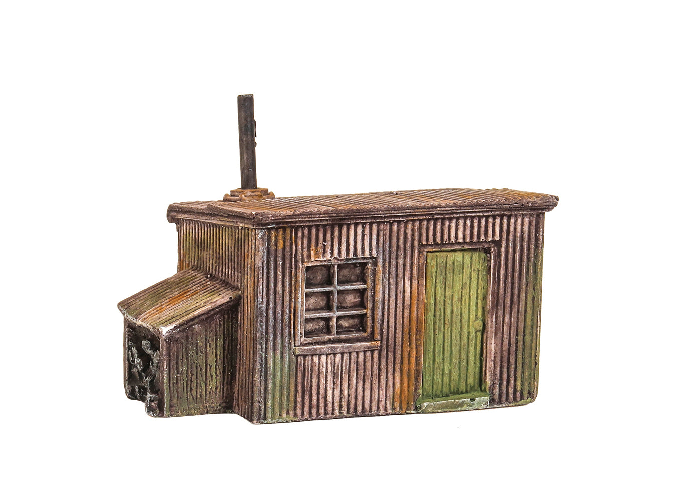 Corrugated Hut with Log Store