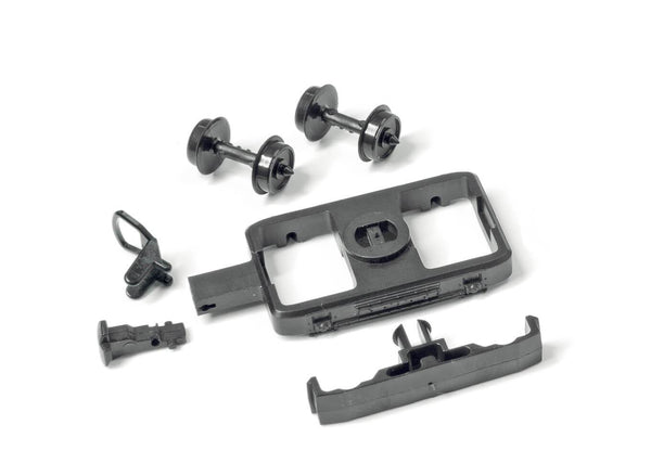 OO-9 L & B Coach Bogies, Wheels and Couplers