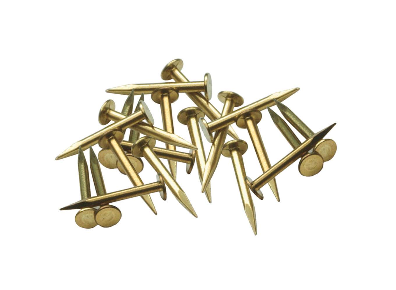 Schienennägel aus Messing