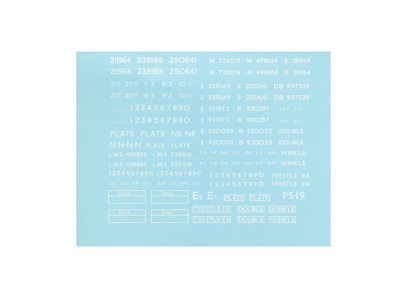 Plate, Double Bolster and Trestle Wagon Transfers: