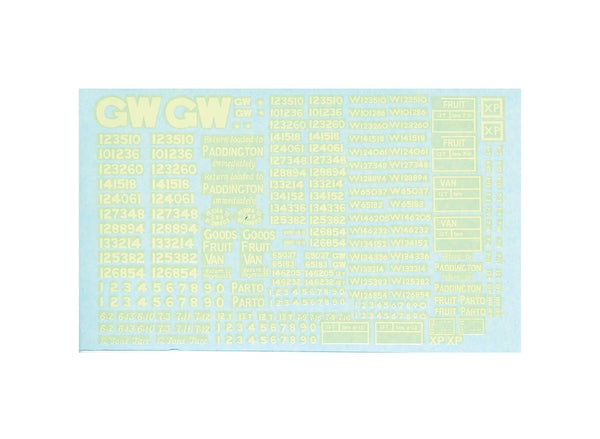 GWR/BR Box and Fruit Van Transfers (Waterslide)