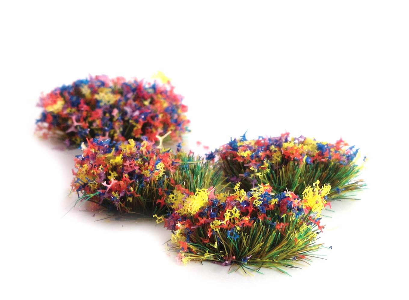 4 mm selbstklebende Grasbüschel mit Blume