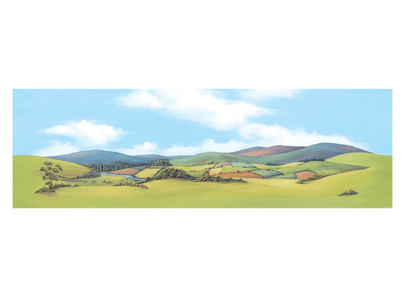 Large Mountainous Landscape Backscene