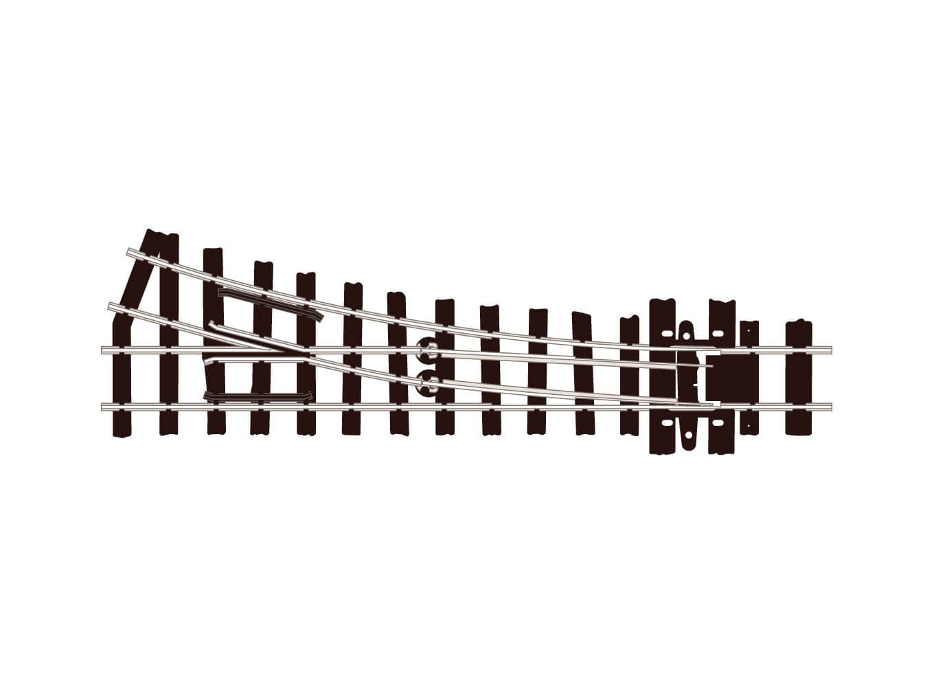 Turnout (Irregular Sleepers), Small Radius, Right Hand