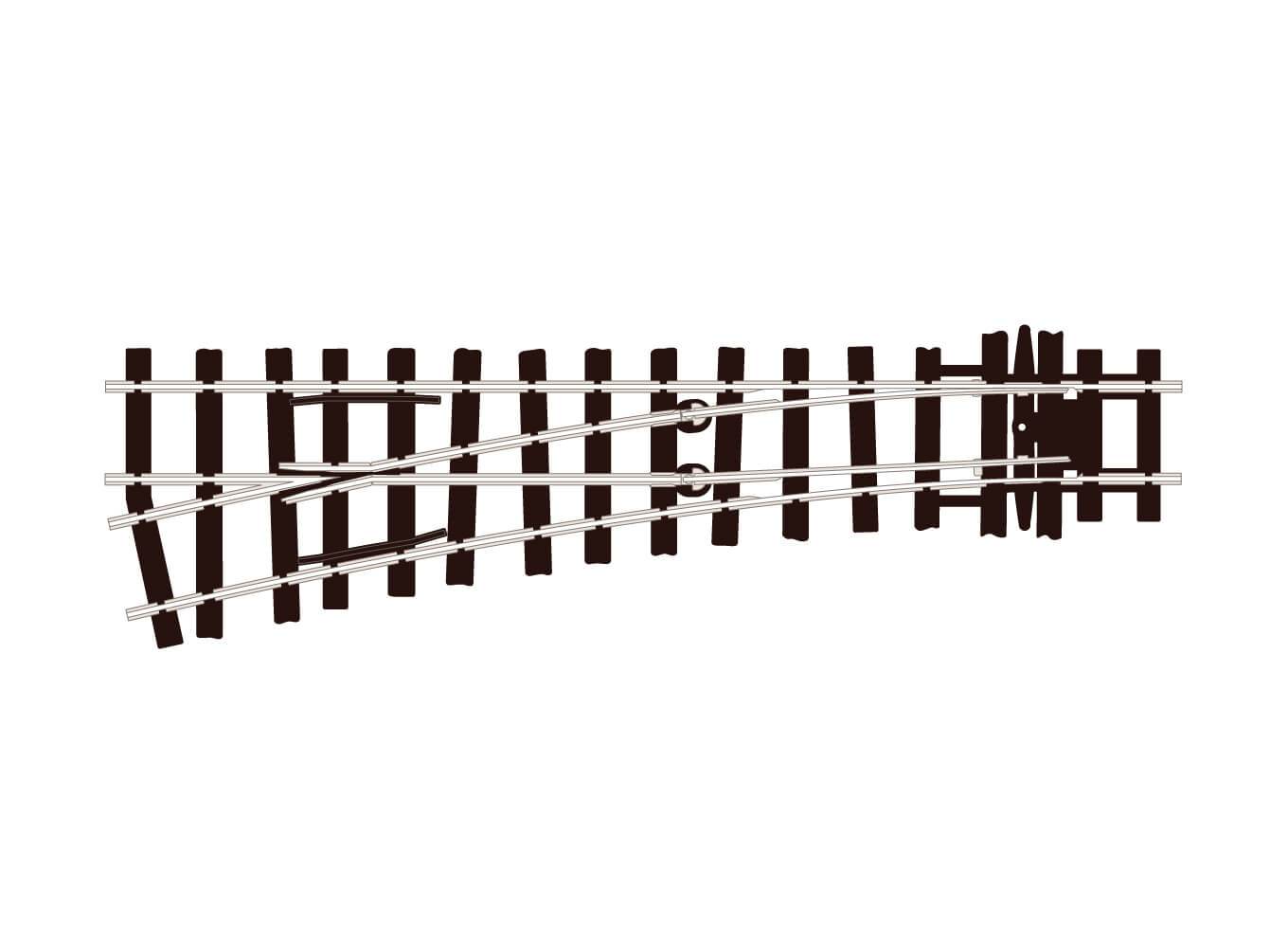 Turnout, Medium Radius, Left Hand