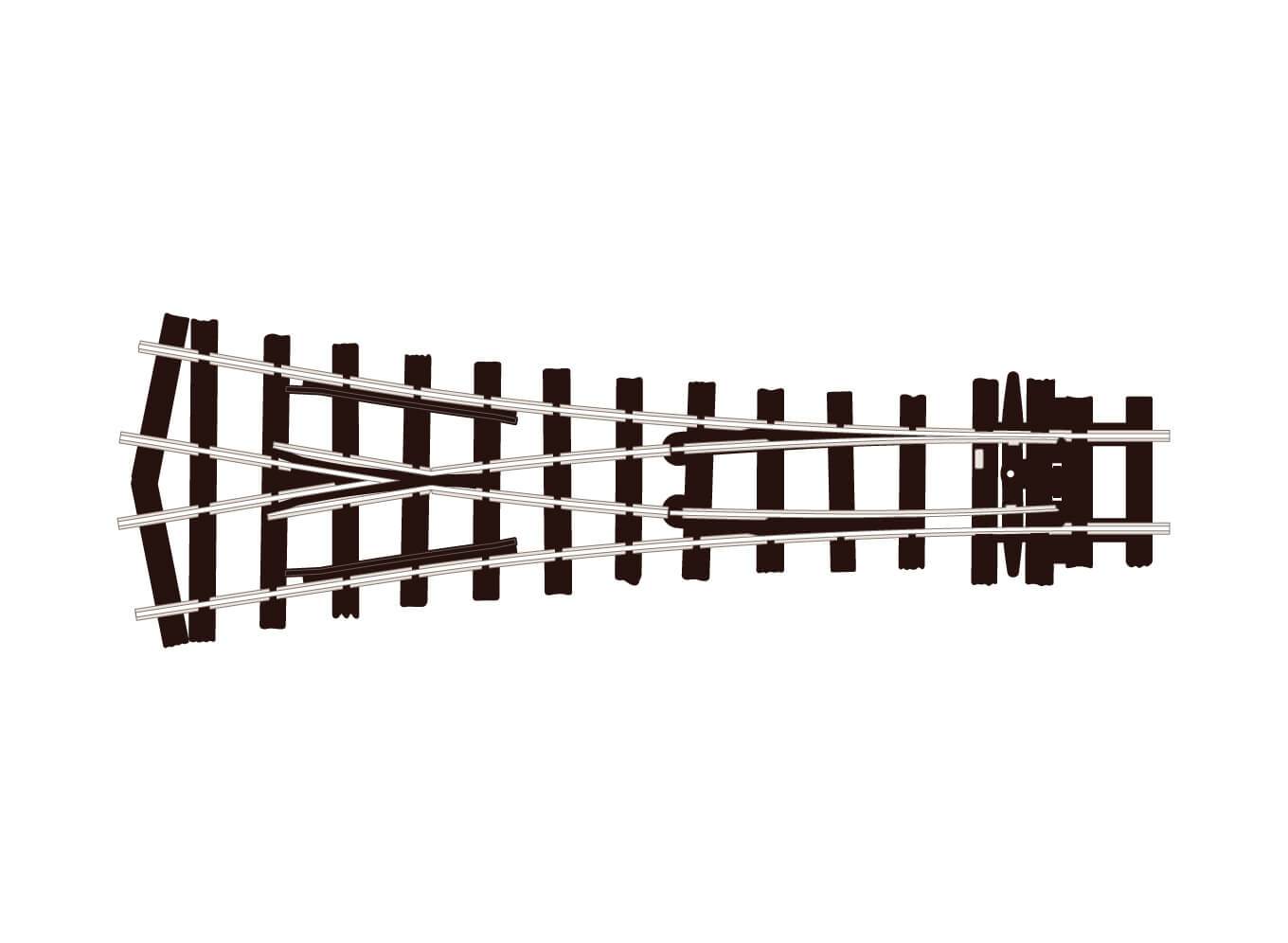 Y-Weiche, mittlerer Radius