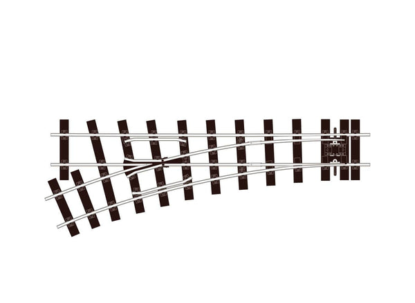 Weiche, kleiner Radius, links