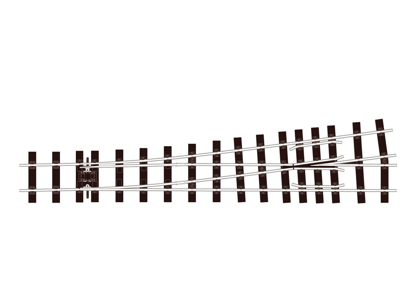 Turnout, Medium Radius, Left Hand