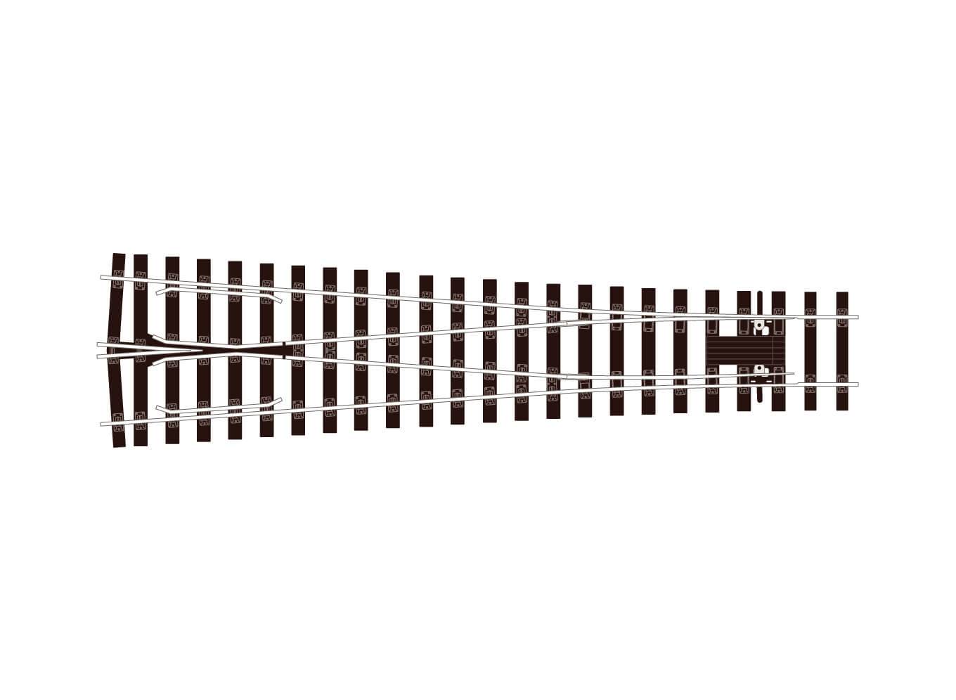 Bullhead O Gauge Y Turnout - Medium Radius