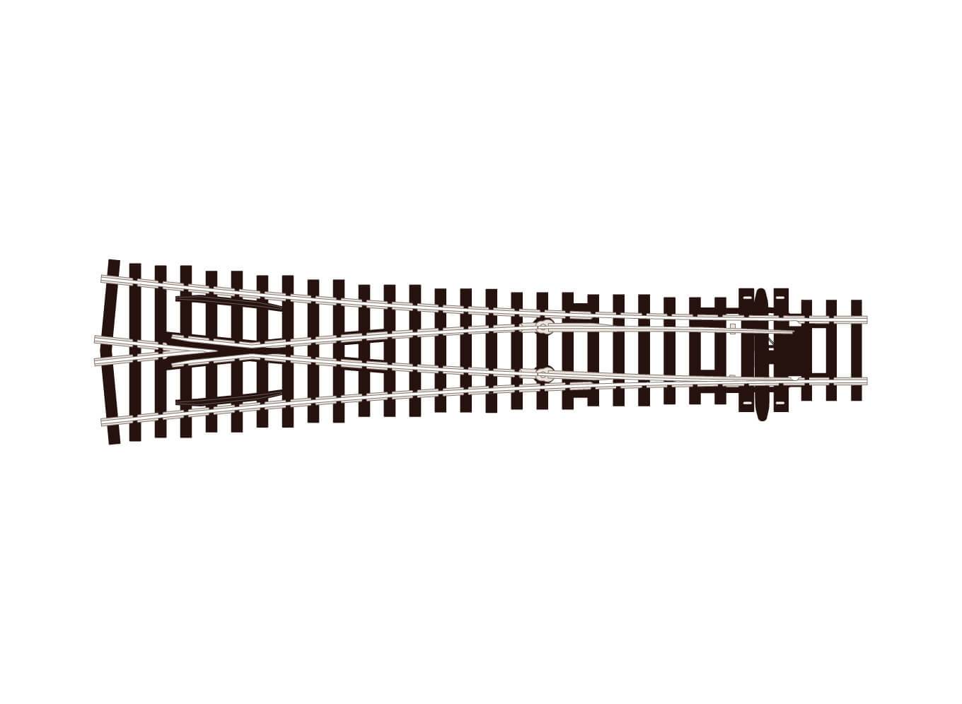 Y-Weiche, großer Radius