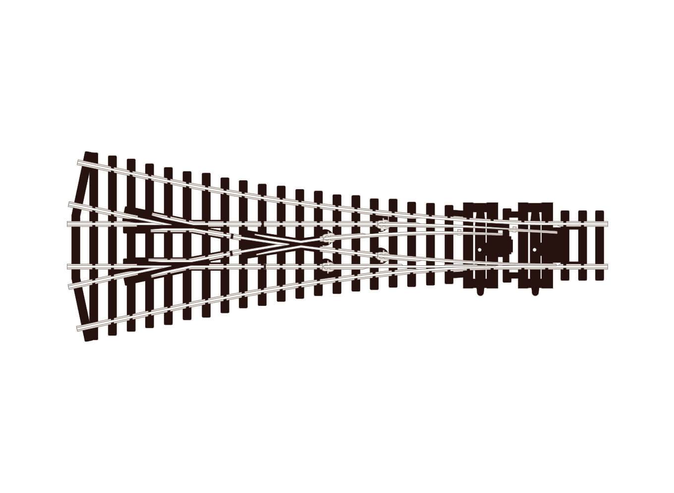 3 Way Turnout, Medium Radius