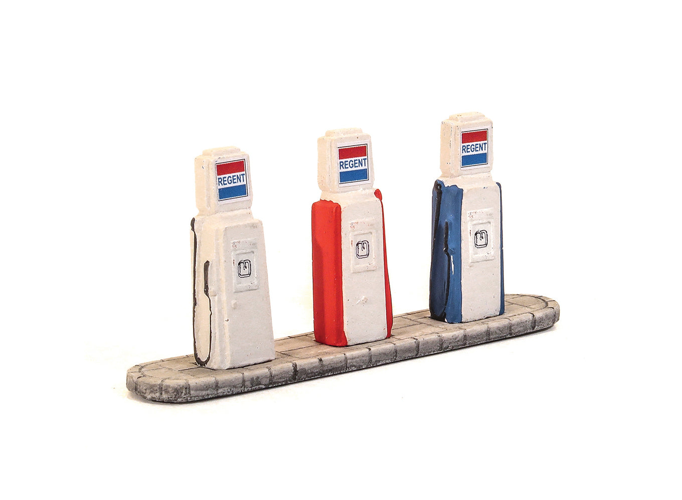 Regent 1960's Petrol Pumps with Base