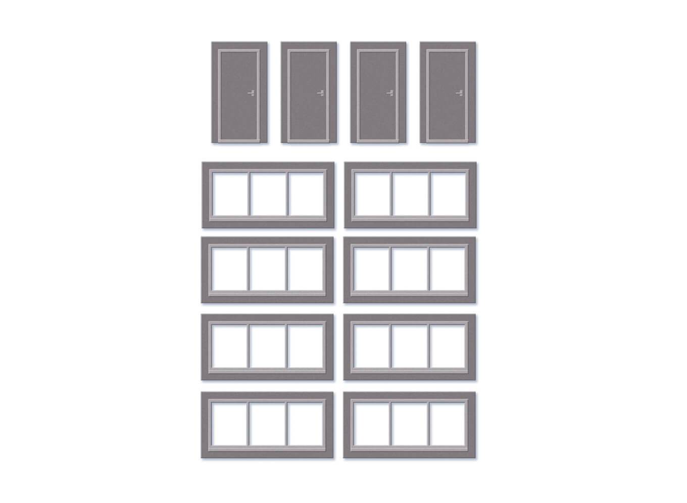 Zusätzliches Fenster- und Türen-Set
