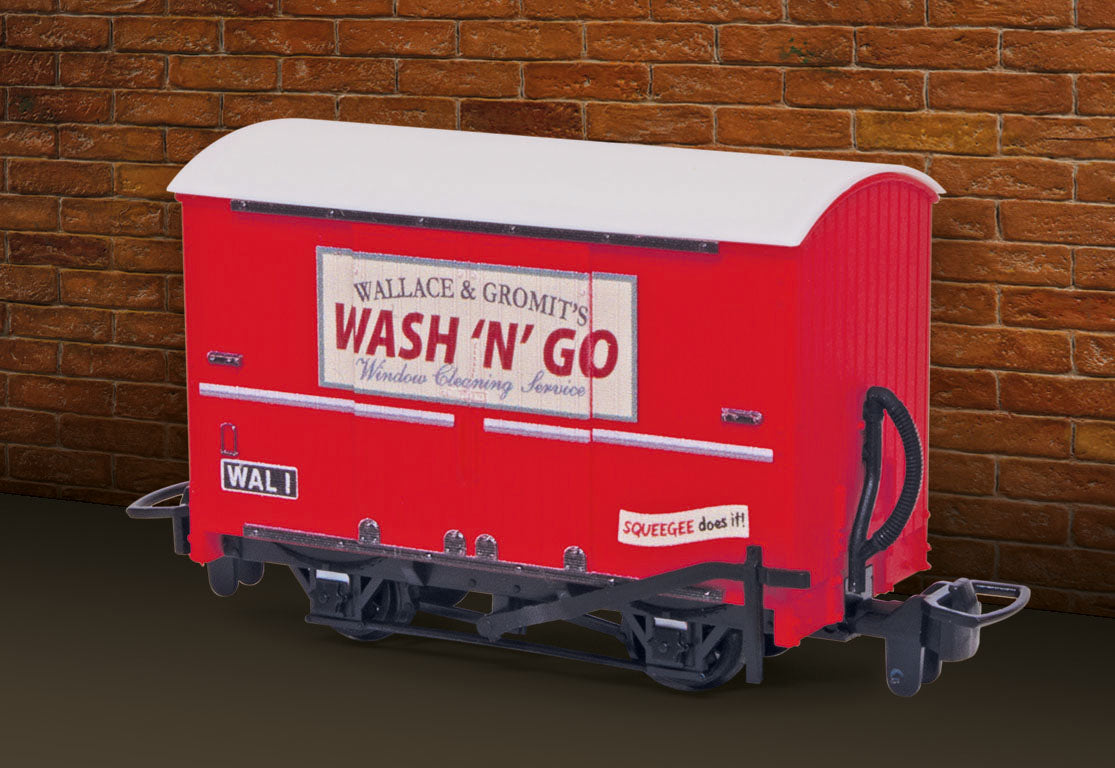 GRAA050 - PECO - OO-9 - Fertigmodell gedeckter Güterwagen Wallace & Gromit Aardman 50th Anniversary Wagon Sammler-Set