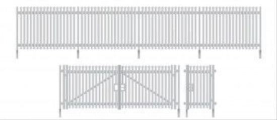 280 - RATIO - N - Modern Palisade Fencing with Gates (672mm + gates)
