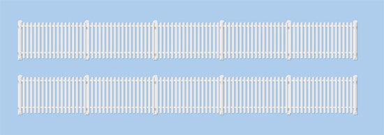 421 - RATIO - OO/HO - GWR Station Fencing, White (straight only)