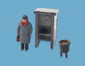 5034 - Modelscene - OO/HO - Fog Man, Hut & Brazier