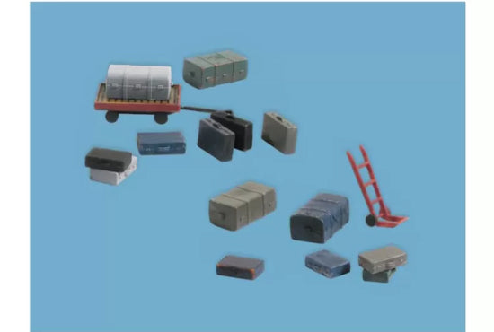 5174 - Modelscene - N - Luggage (9), Trolleys (2), & Sack Trucks