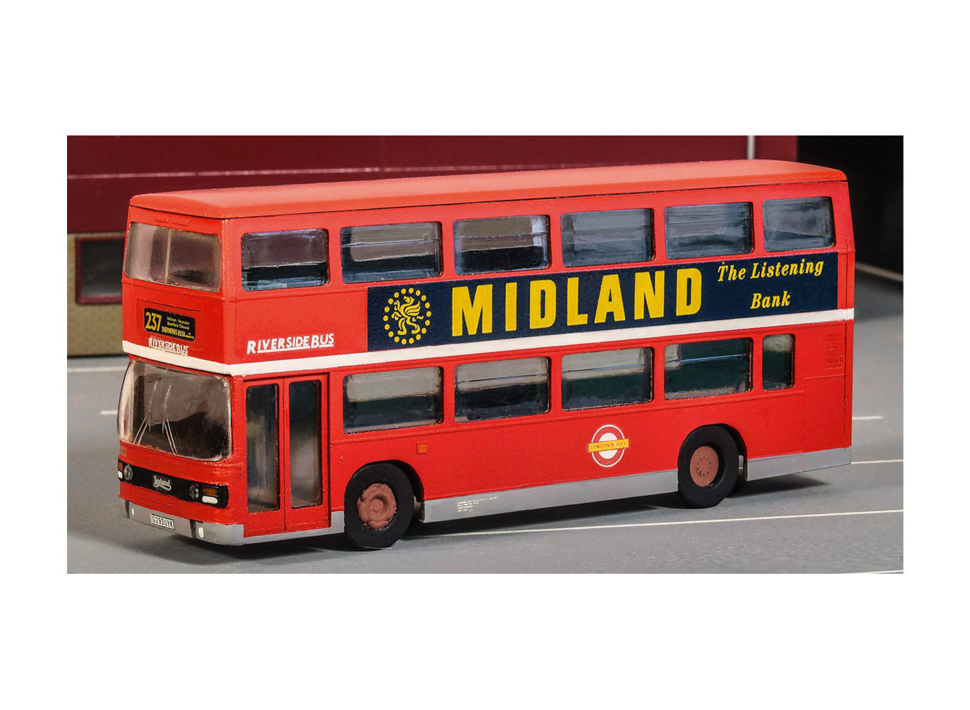 5501 - Modelscene - OO/HO - London Buses, Riverside Leyland Olympian Double Decker Bus