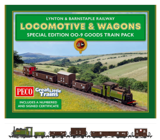 GR1004 - PECO - OO-9 - Exmoor Pony England Loco & Wagons Goods Train Pack