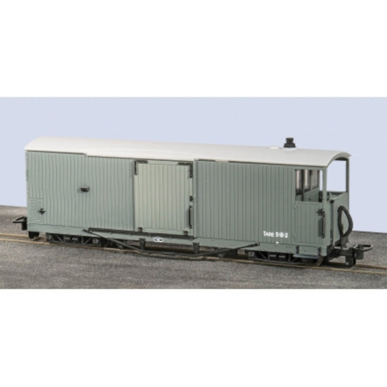 GR240UGO - PECO - OO-9 - L&B GLT 8-Tonner Güterbremswagen, Drehgestell, grau, unbeschriftet, offen