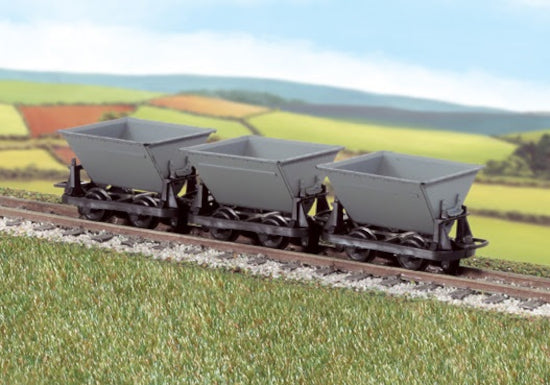 GR331 - PECO - OO-9 - V Skip Wagons - grey