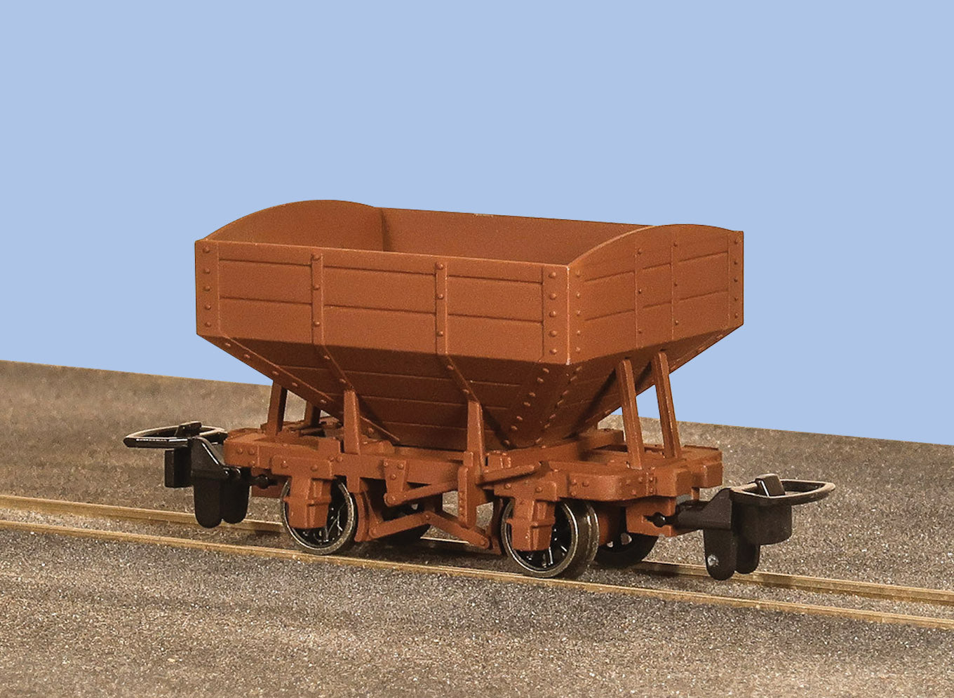 GR340UB - PECO - OO-9 - Snailbeach Hopper Wagon, Unlettered Brown