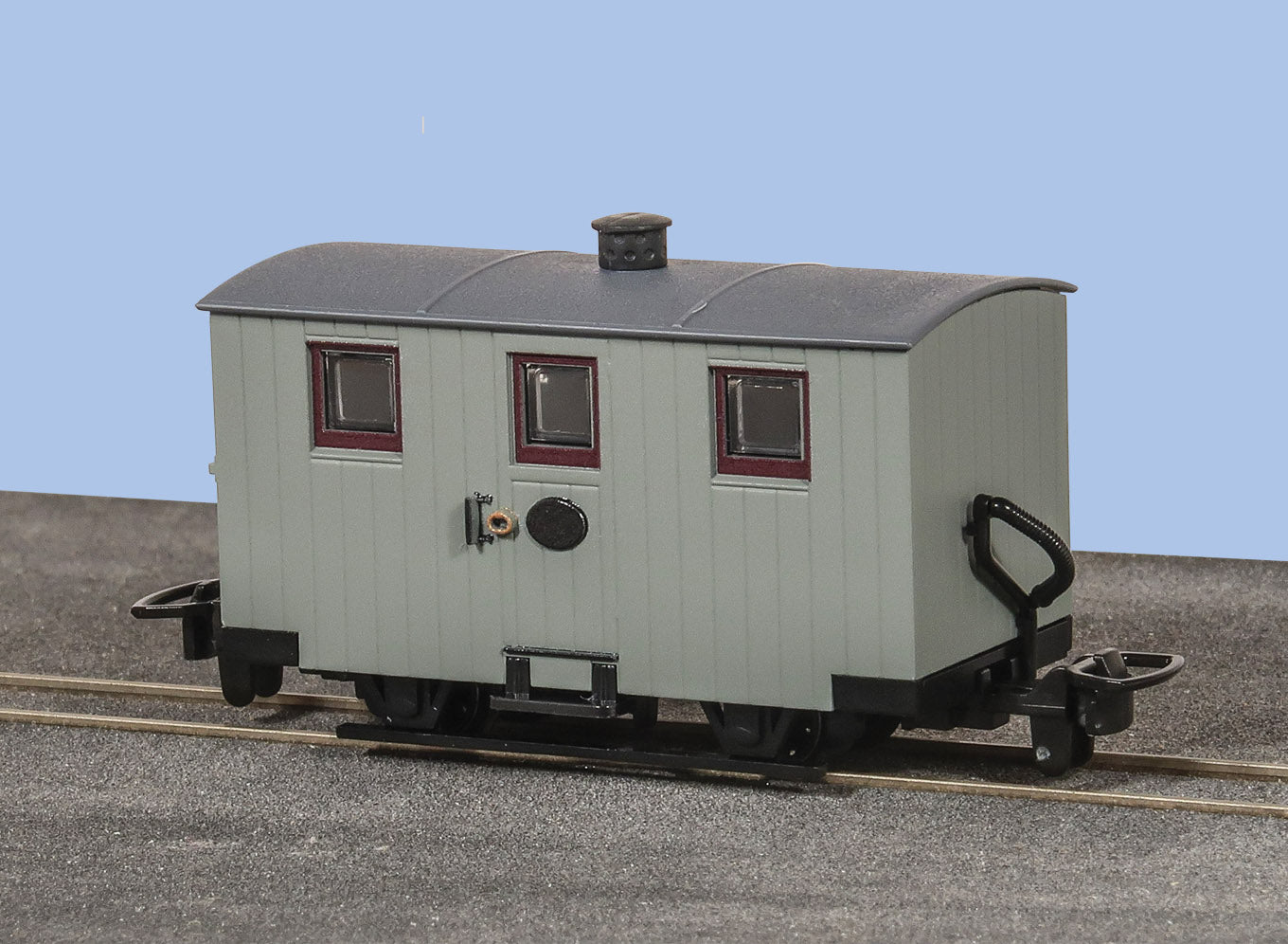 GR570UY - PECO - OO-9 - F.R.  Quarryman Coach Unlettered, grey