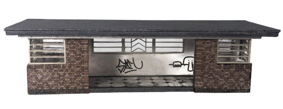 KX097 - Scale Model Scenery - OO/HO - 1930's Art Deco Bus Shelter