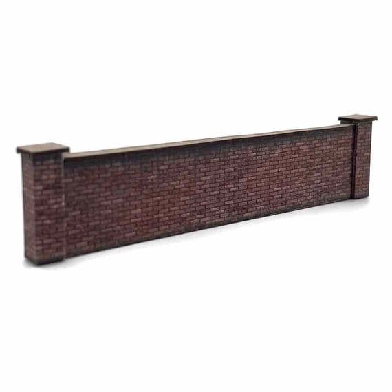 KX107B - Scale Model Scenery - OO/HO - 5ft Modular Wall Ind Red Brick