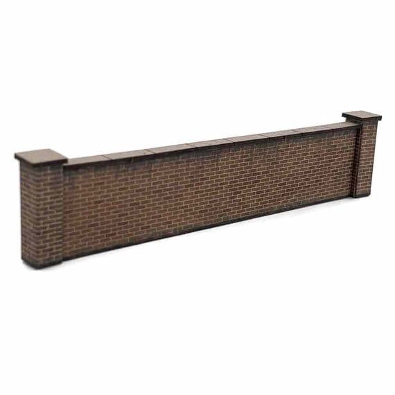 KX107C - Scale Model Scenery - OO/HO - 5ft Modular Wall Brown Brick