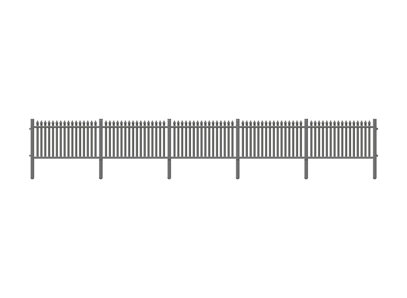 LK12114 - PECO Lineside Kits - TT:120 - GWR Spear Fencing Straights 900mm