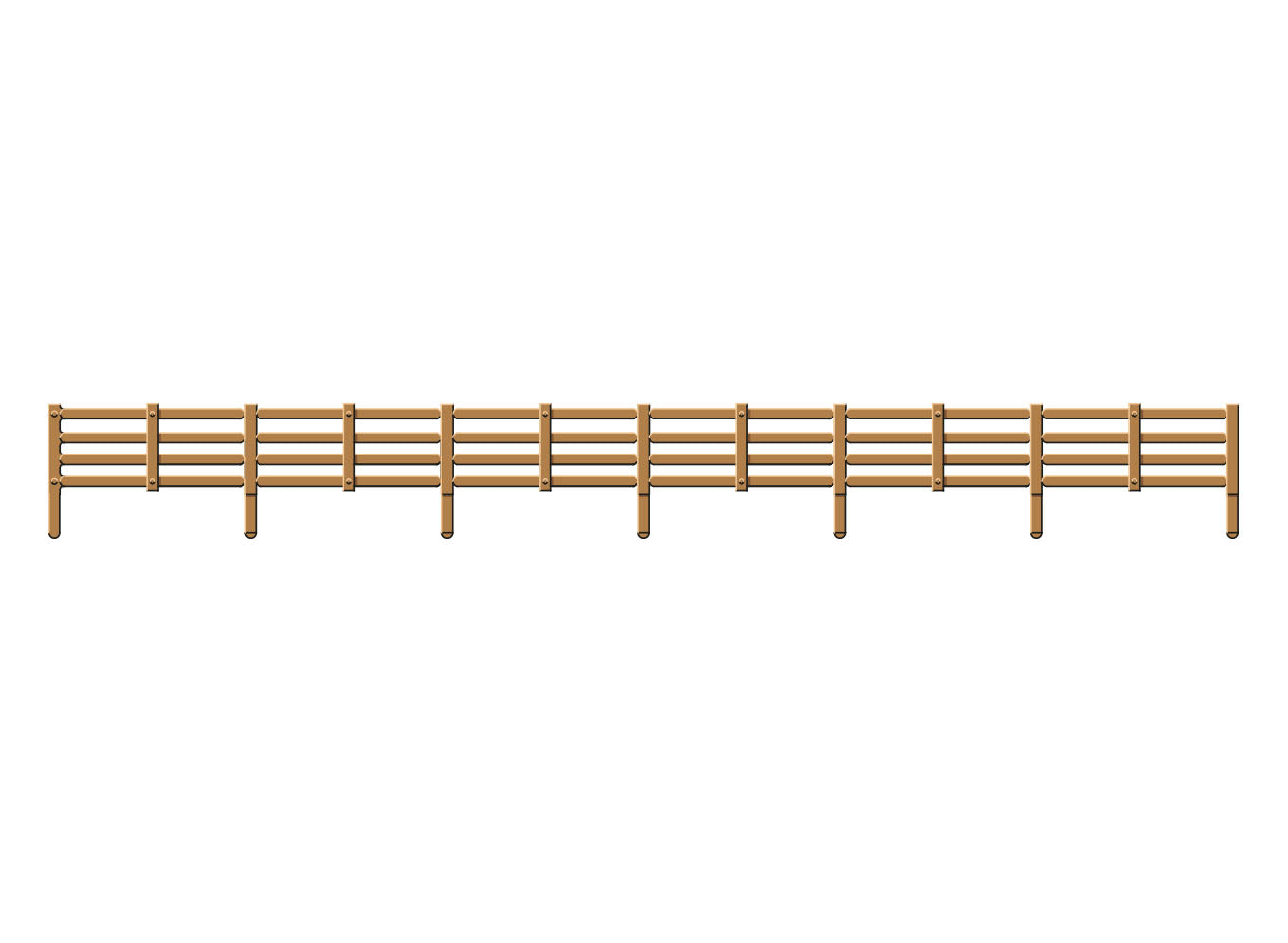 LK12115 - PECO Lineside Kits - TT:120 - Field Fencing Straights 1360mm