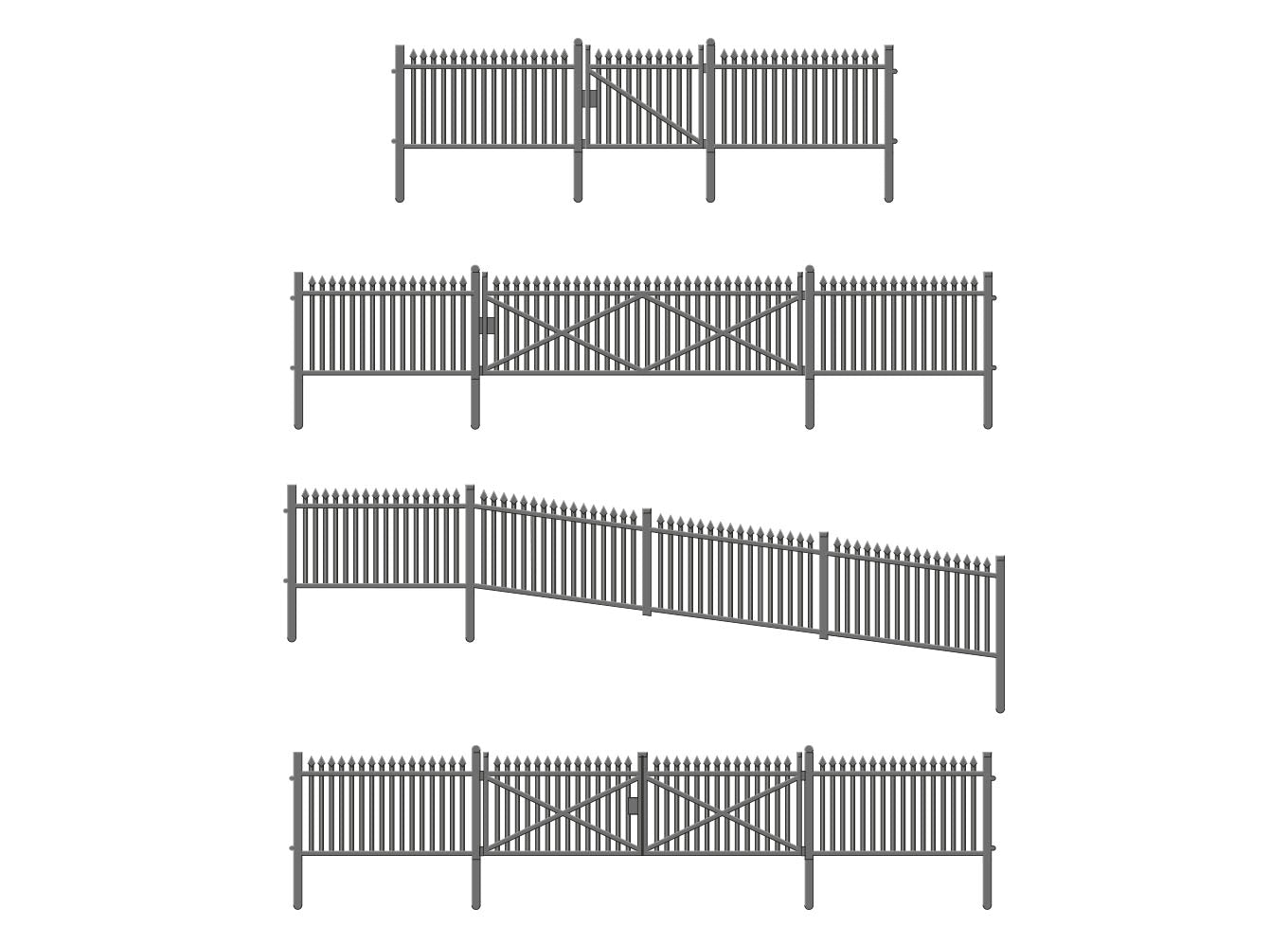 LK12117 - PECO Lineside Kits - TT:120 - GWR Spear Fencing Gates (6), Ramps (4)