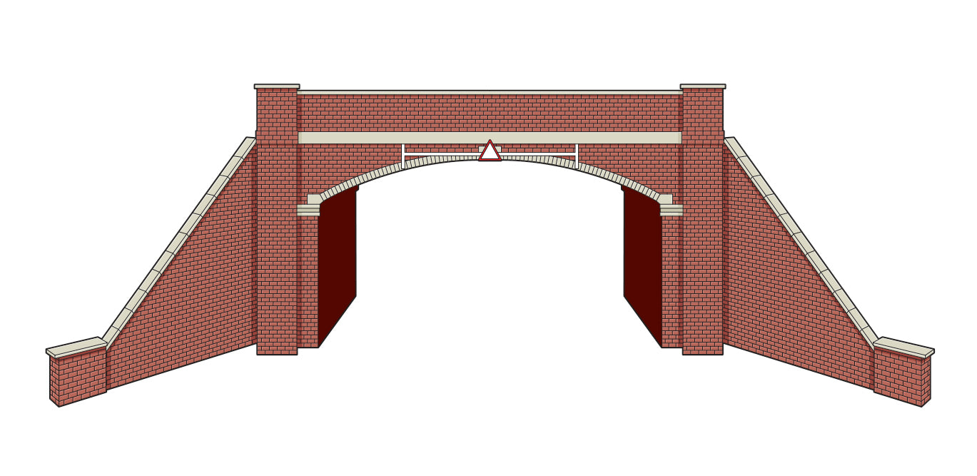 LK12162 - PECO Lineside - TT:120 - L/S Kit Bridge, Brick, Double Track