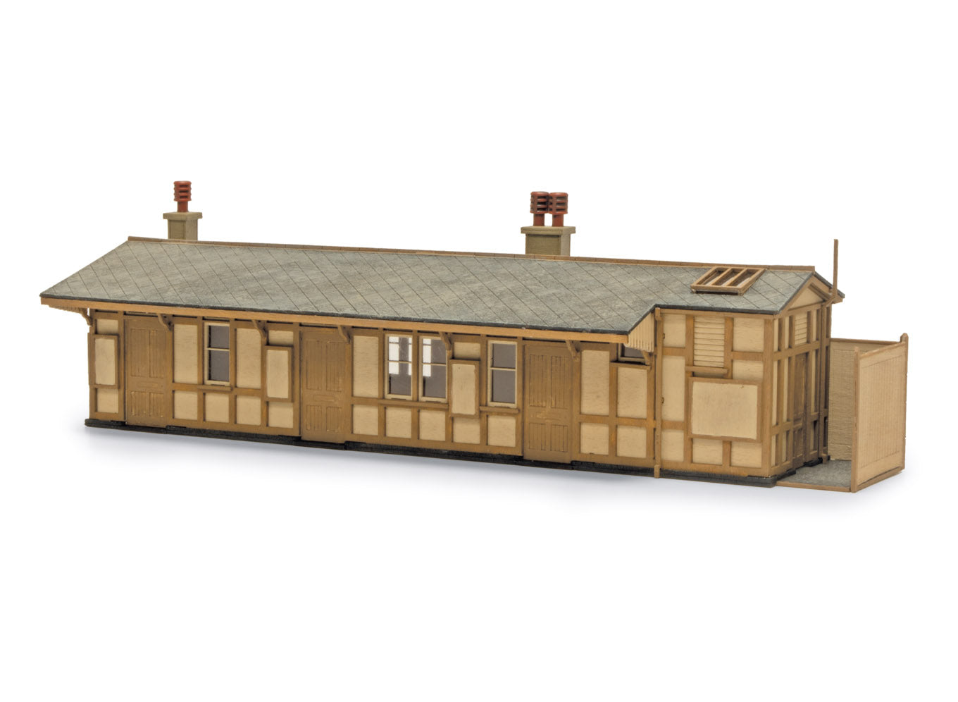 LK205 - PECO Lineside Kits - OO/HO - GWR Bahnhofsgebäude aus Holz (Monkton Combe) - Lasergeschnitten