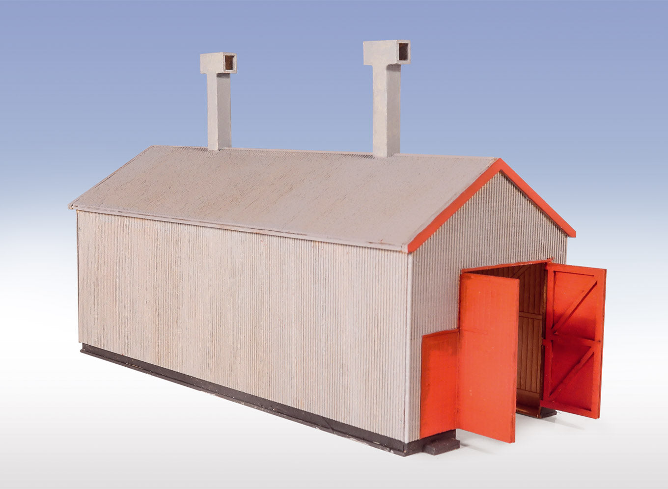 LK220 - PECO Lineside Kits - OO/HO - Corrugated Iron Engine Shed - Laser Cut