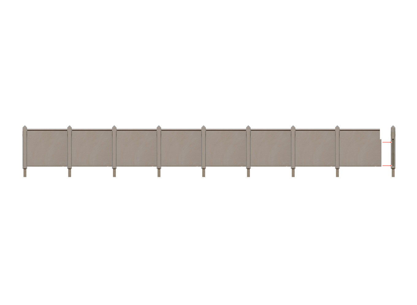 LK744 - PECO Lineside Kits - O - SR Concrete Fencing