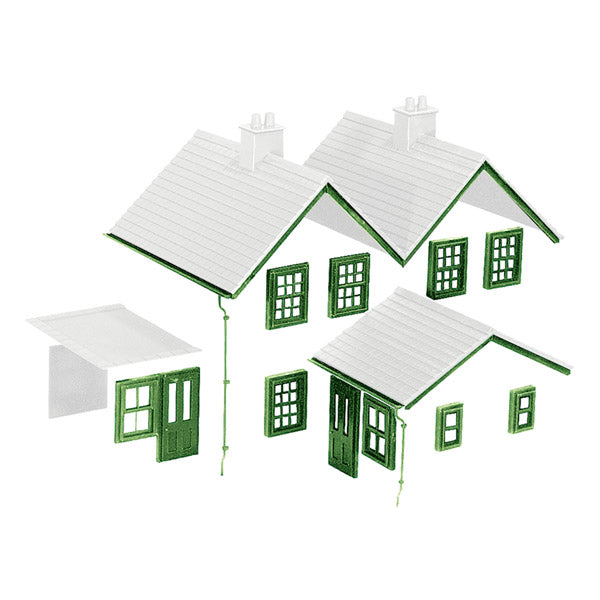 LK78 - PECO Lineside Kits - OO/HO - Windows, Doors, Gutters, Downpipes (Pack 1)