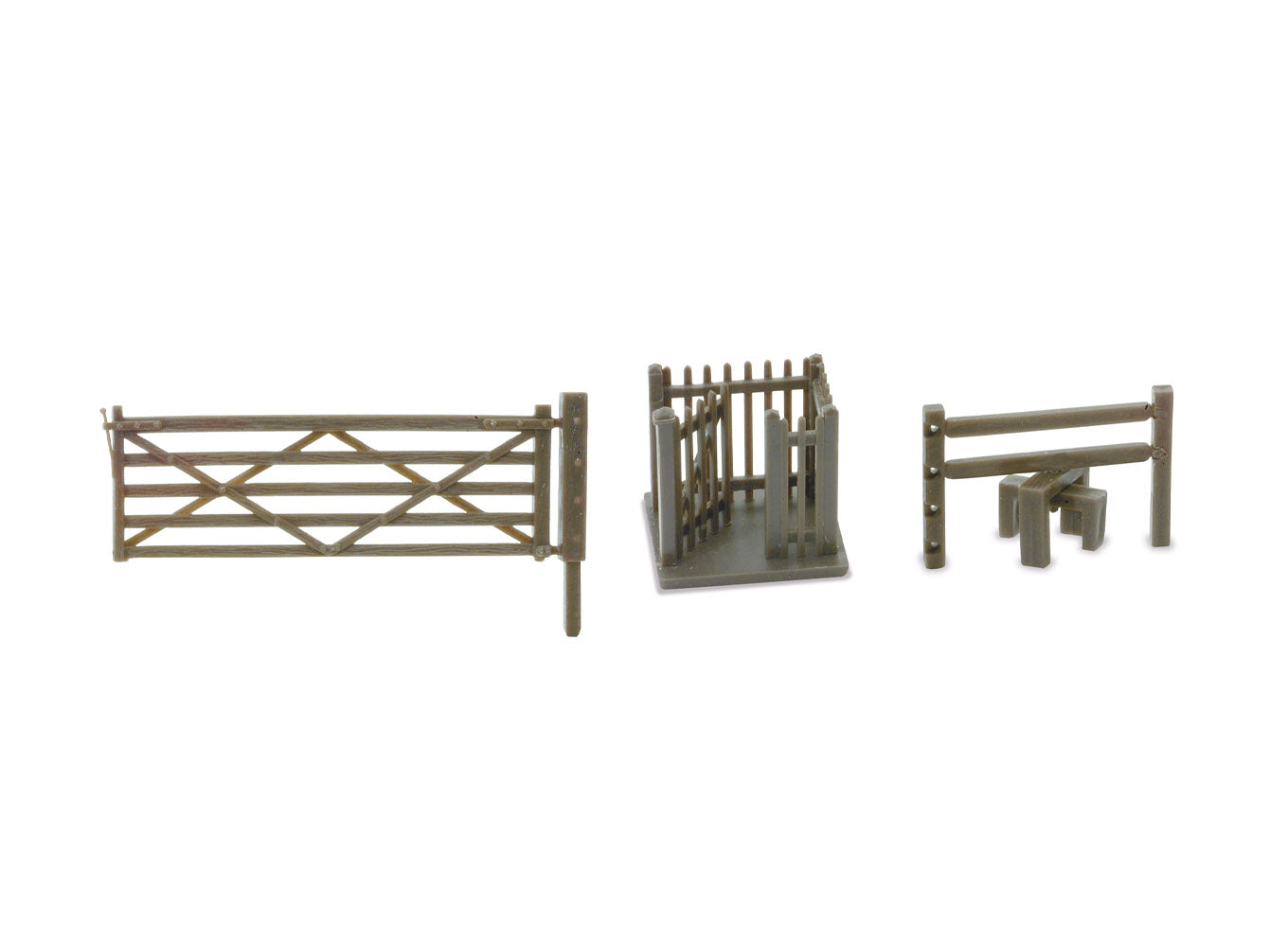 LK86 - PECO Lineside Kits - OO/HO - 2 Field Gates, 2 Styles, 1 Wicket Gate