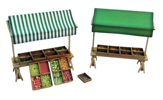 LX067 - Scale Model Scenery - OO/HO - Market Stalls