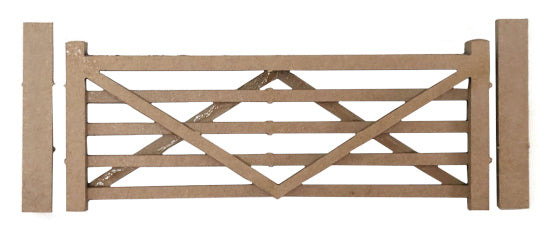 LX459 - Scale Model Scenery - OO/HO - Five Bar Gates (Natural Wood)